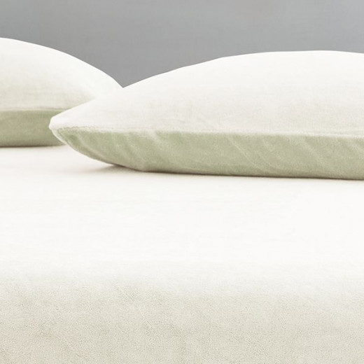 Nova home warmfit winter microfleece pillowcase set ivory color 2 pieces