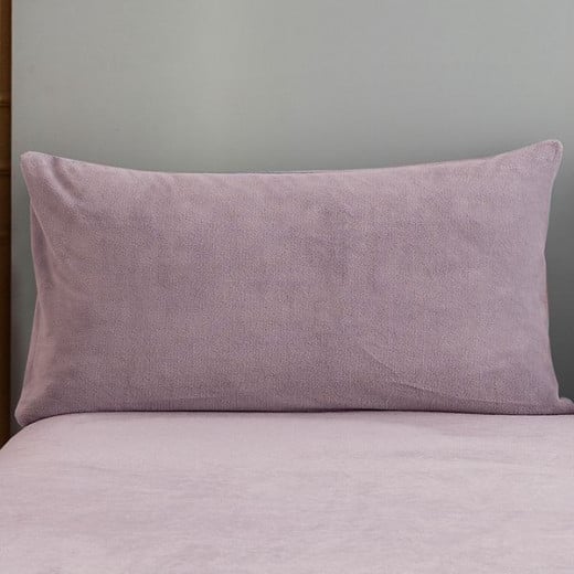 Nova home warmfit winter microfleece pillowcase set purple color 2 pieces