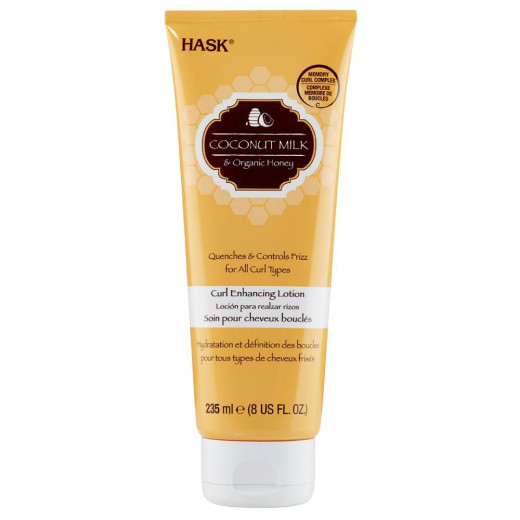 Hask Coconut Milk Organic Honey Curl Enhancing Lotion, 235ml