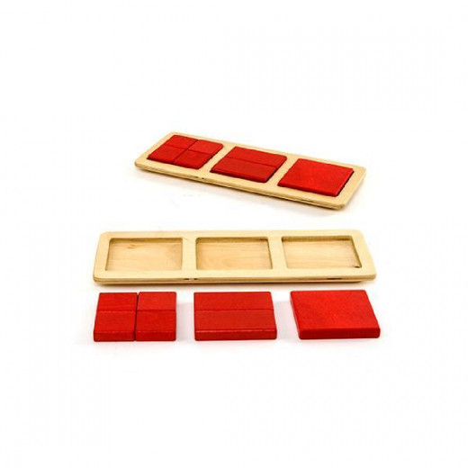 Edu Fun Squares and Triangles Game, Red Color