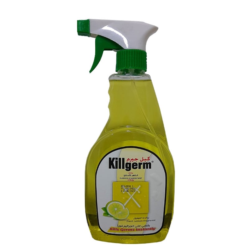 Killgerm Surface Disinfectant Spray  Fresh Lemon Fragrance, 630ml | Kitchen | Cleaning Supplies | Cleaning Liquids & Powders