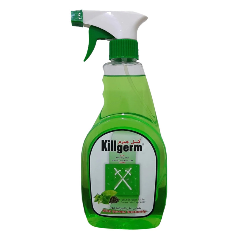 Killgerm Surface Disinfectant Spray Green Tea Fragrance,  630ml | Kitchen | Cleaning Supplies | Cleaning Liquids & Powders