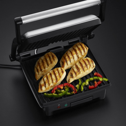 Russell Hobbs 3-in-1 Panini Press, Grill and Griddle 17888, Stainless Steel,1.5L
