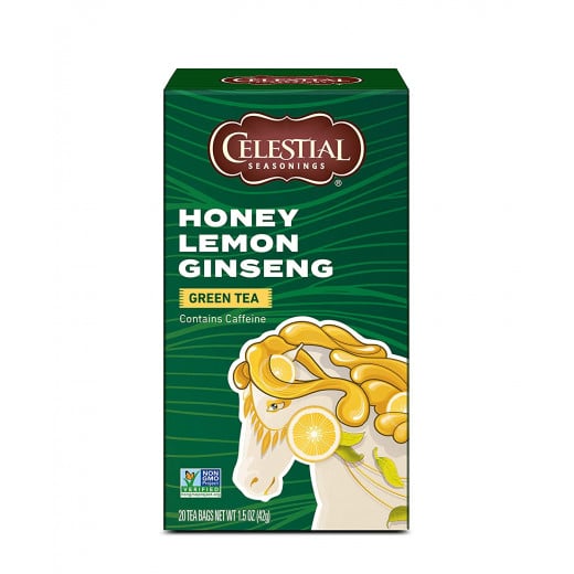 Celestial Honey Lemon Ginseng Green Tea, 42gram