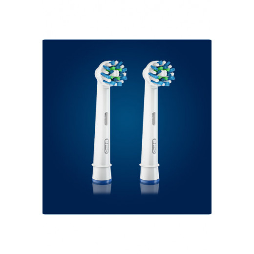 رؤوس استبدال لفرشاة الأسنان الكهربائية, باللون الأبيض, عبوتان من أورال بي