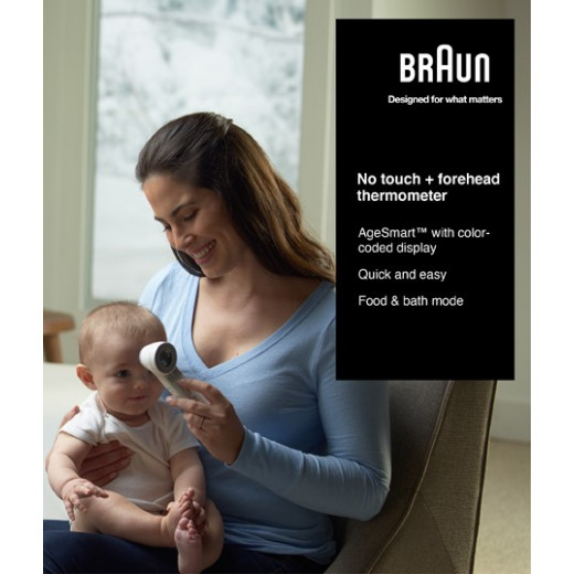 Braun 3 in 1 No Touch Thermometer, Black Color