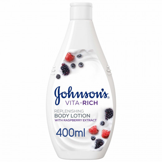 Johnson's Body Lotion - Vita-Rich, Replenishing Raspberry Extract, 400ml