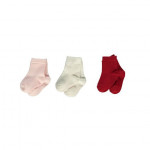 جوارب قطن للأطفال، ألوان متنوعة, 3 قطع، 0-3 أشهر من ببيتو