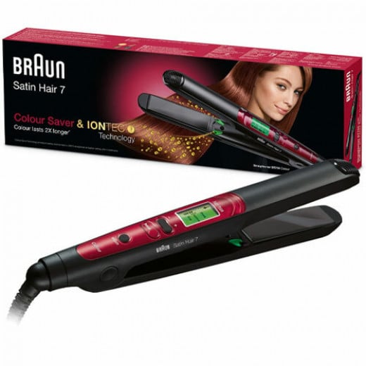 Braun Satin Hair Iontec Straightener, Black and Red Color