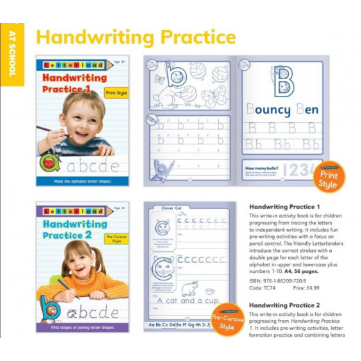Letterland Handwriting Practice:1, My Alphabet Handwriting Book