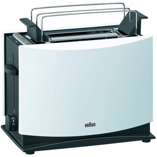 Braun HT 400, 100 Watts 2 Slice Multi Toast Toaster, White