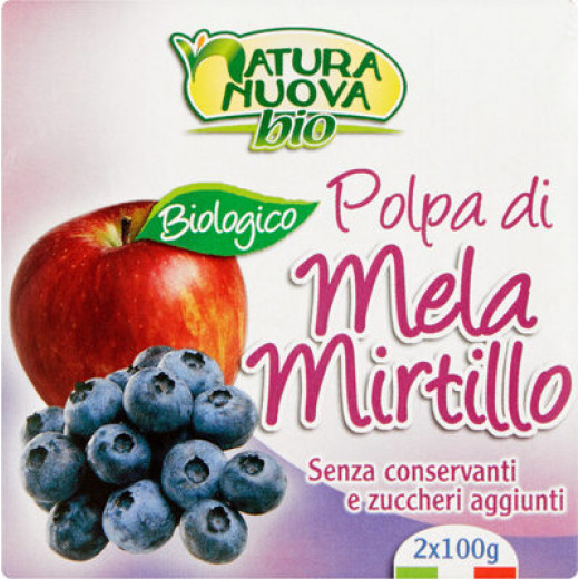 Natura Nuova Apple and Blueberry Pulp, 2*100 G
