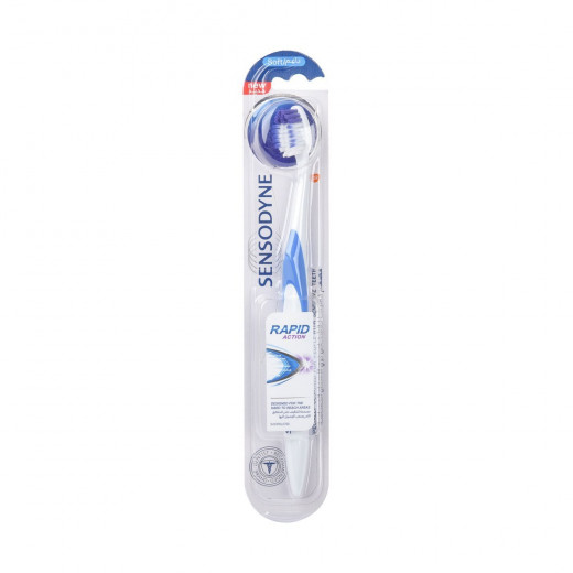 Sensodyne Toothbrush for Sensitive Teeth Rapid Action Brush with Soft Bristles