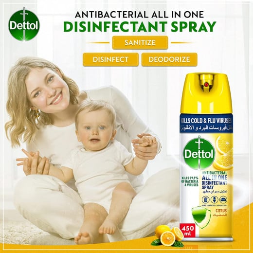 Dettol Disinfectant Spray Citrus, 450Ml