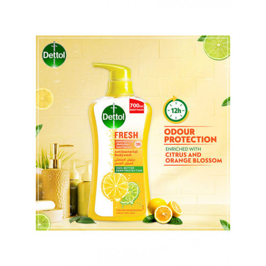 Dettol Fresh Showergel And Bodywash Citrus And Orange Blossom Fragrance, 500ml