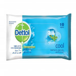 Dettol Cool Anti-Bacterial Skin Wipes, 10 Wipes
