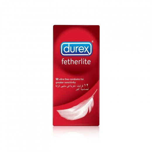 Durex Fetherlite Condoms Thin, 12 Pieces