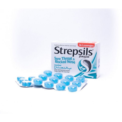 Strepsils Sore Throat and Nose Relief, 36 Tablets