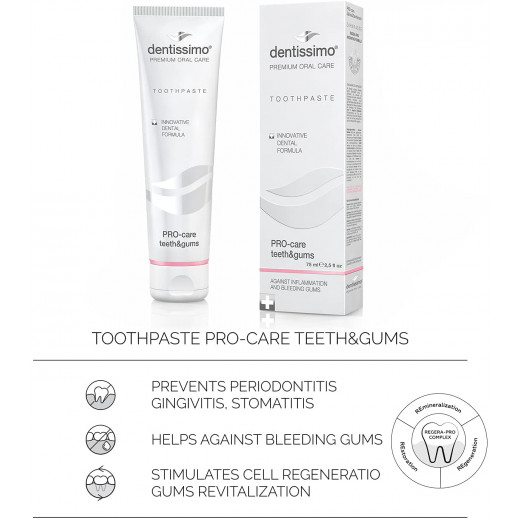 Dentissimo® Premium PRO - Care Teeth & Gums Toothpaste 75 ML 