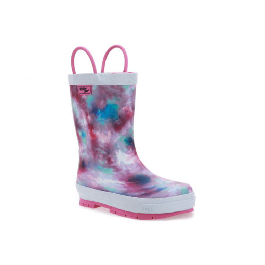 Western Chief Tie Dye Glitter Rain Boot for Kids, Size 23