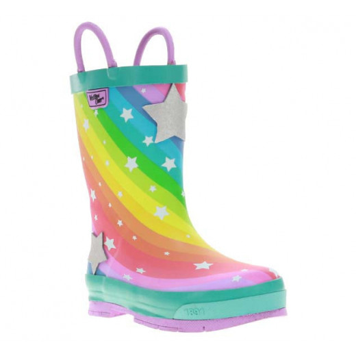 Western Chief Kids Superstar Rain Boot, Teal Color, Size 23