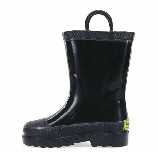 Western Chief Kids Firechief Rain Boot, Black Color, Size 33