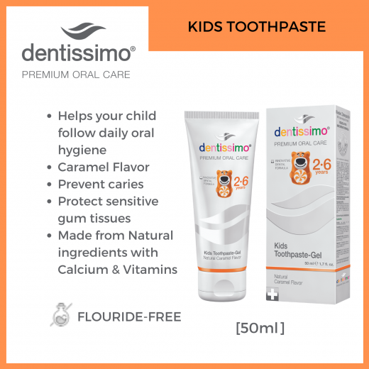 Dentissimo® Premium Kids Natural Caramel Flavor Toothpast 50ML