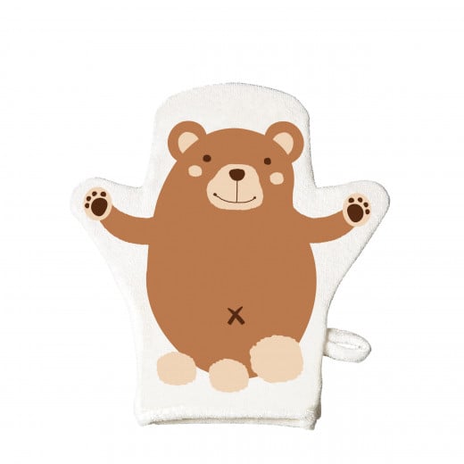 Farlin Baby Wash Mitten, Bear Design