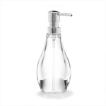 Umbra droplet liquid soap dispenser, 280 ml, clear