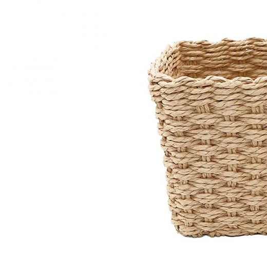 Weva spectrum faux rattan storage basket set, 2 pcs, natural