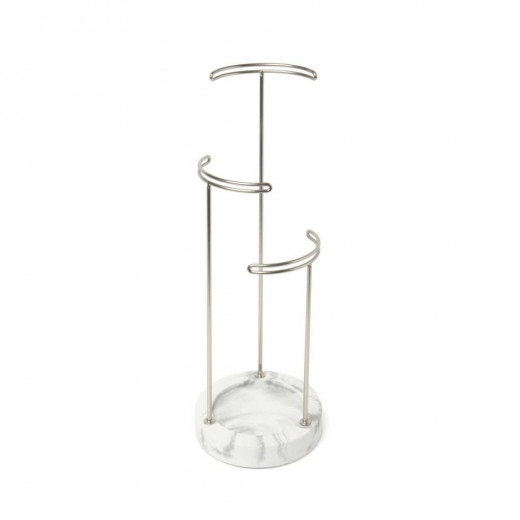 Umbra jewelry stand, white and grey color