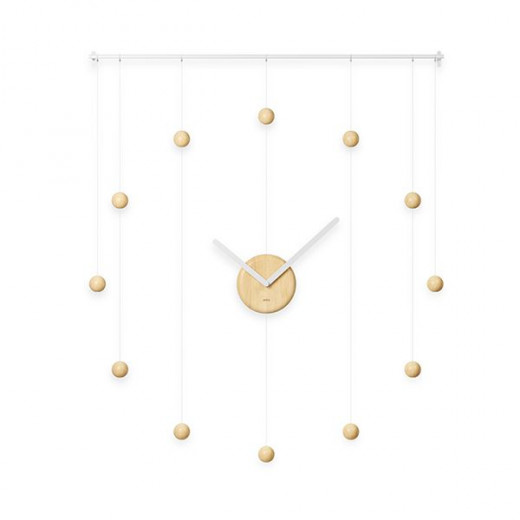 ساعة حائط بتصميم عصري, لون أبيض من أومبرا