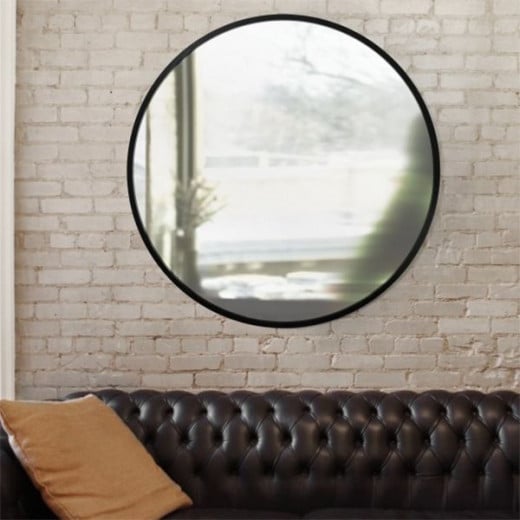Umbra decorative round wall mirror, 60.9 cm, black color