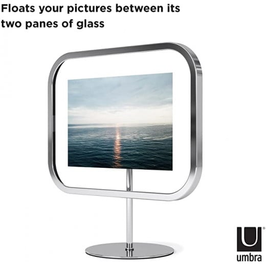 Umbra square photo display, grey color, 4x6