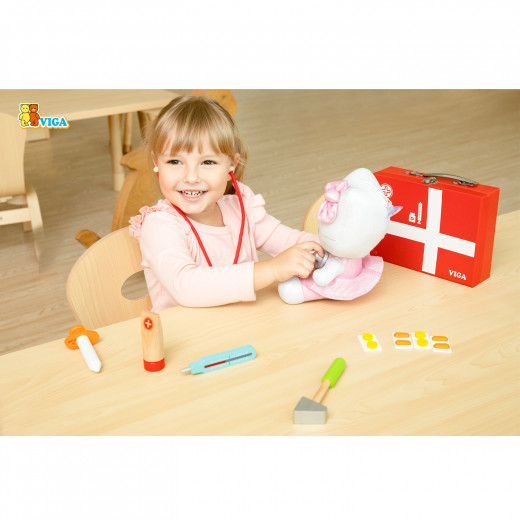 Viga Toys Medical Kit, 11 Pieces.