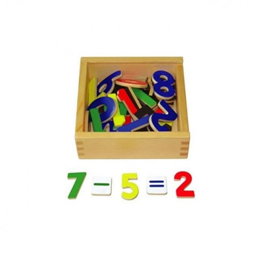 Viga Wooden Magnetic Numbers For Kids, 37 Pieces