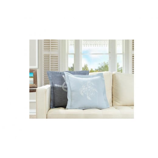 Madame Coco Coralie Throw Pillow Cover, Blue Color, 43x43 Cm