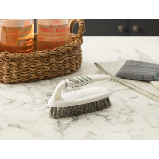 Madame Coco Graque Cleaning Brush, White and Grey Color