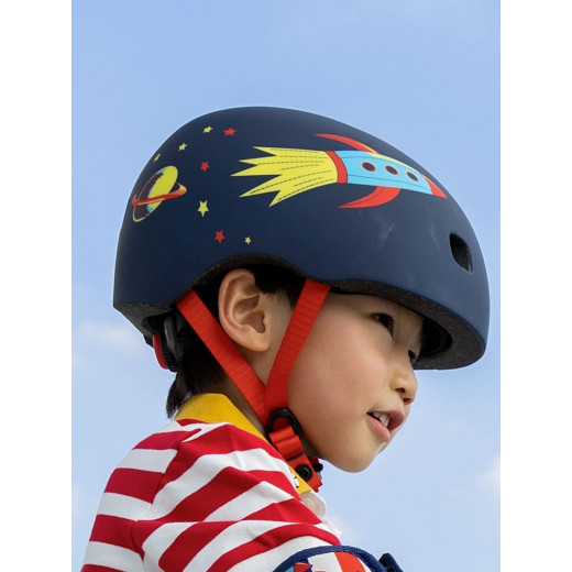 Micro PC Children's Helmet, Rocket Design, Size Medium
