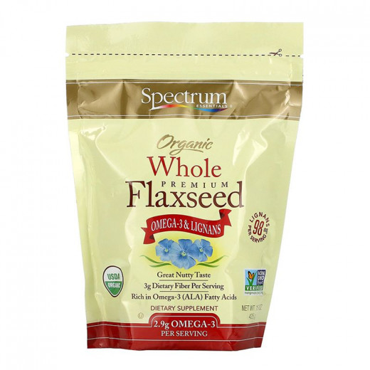 Spectrum Essentials Organic Whole Flaxseed, 425 Gram