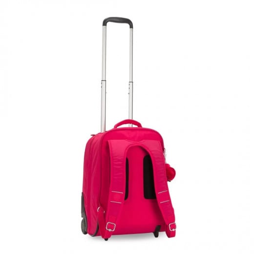 Kipling Sari Kids Large Wheeled Backpack, True Pink Color