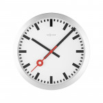 Nextime station wall clock, silver color