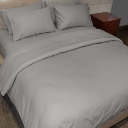 Fieldcrest plain duvet cover, cotton, grey color, twin size
