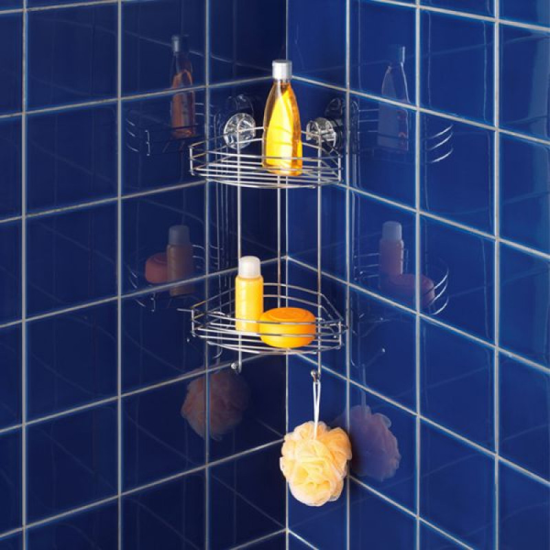 LOCHAS Vacuum Shower Caddy Suction Cup No-Drilling Removable