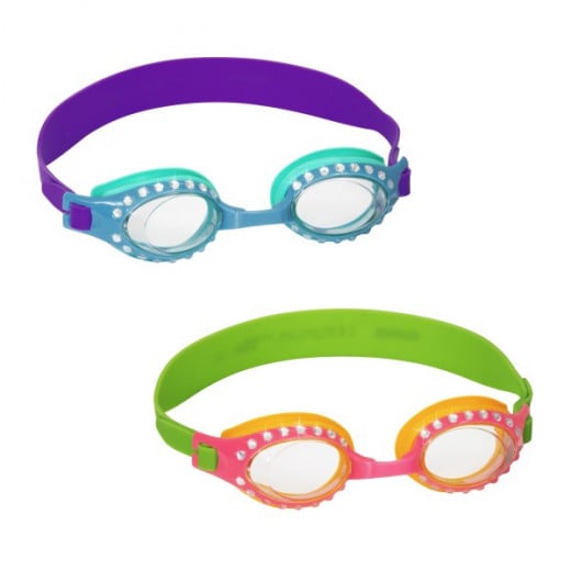 نظارات سباحة متألقة للاطفال, متعدد الالوان من بيست واي
