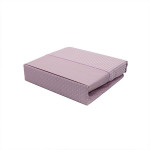 Cannon dots and stripes fitted sheet set, poly cotton, purple color, king size, 3 pieces