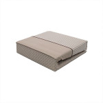 Cannon dots and stripes fitted sheet set, poly cotton, beige color, queen size, 3 pieces