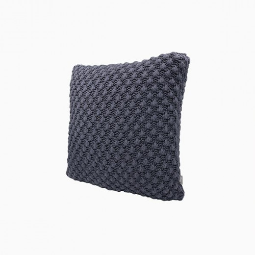 Nova Home PopPop Hand Knitted Cushion Cover, Navy Blue Color