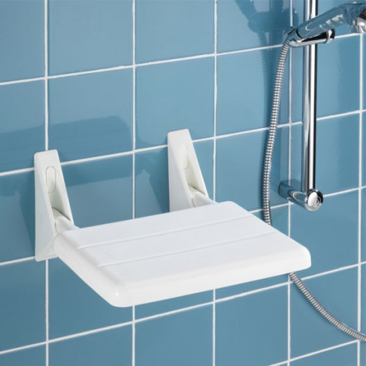 Wenko Secura Folding Shower Seat, White