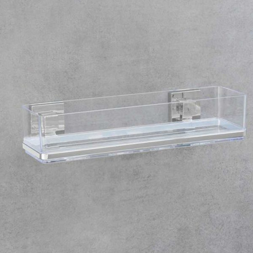 Wenko Maxi Shelf "Vacuum-loc Quadro", Clear